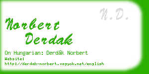 norbert derdak business card