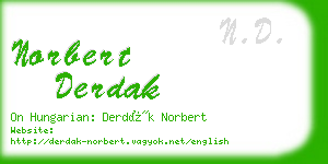 norbert derdak business card